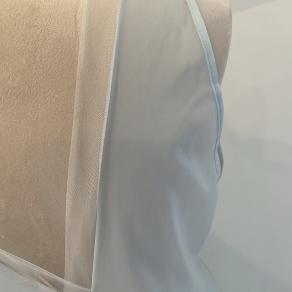 Caresse Blue and White Lace Chemise - Picture 10 of 13